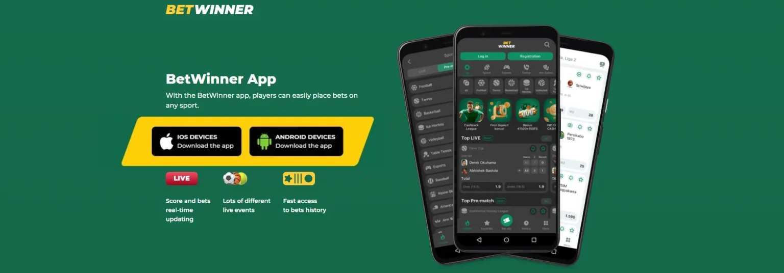 Application mobile Betwinner sur Android
